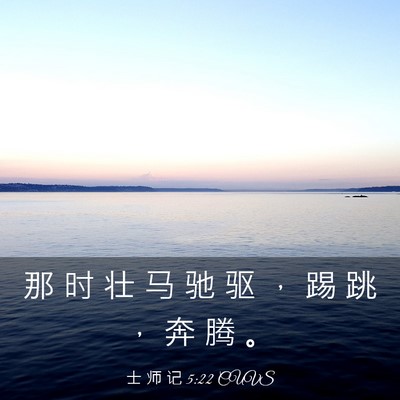 Picture 03 - 士 师 记 5:22 CUVS - 那 时 壮 马 驰 驱 ， 踢 跳 ， 奔 腾 - Bible Verse Picture