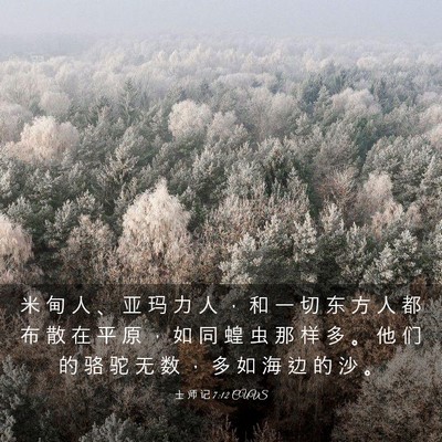 Picture 03 - 士 师 记 7:12 CUVS - 米 甸 人 、 亚 玛 力 人 ， 和 一 切 - Bible Verse Picture