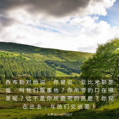 Picture 03 - 士 师 记 9:38 CUVS - 西 布 勒 对 他 说 ： 你 曾 说 ， 亚 - Bible Verse Picture