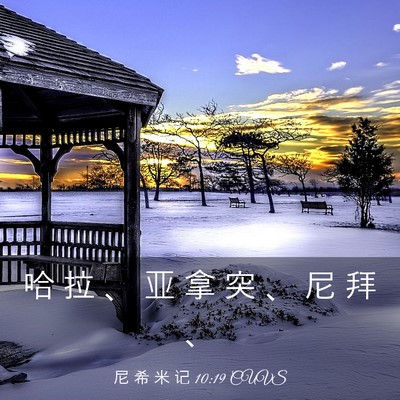 Picture 03 - 尼 希 米 记 10:19 CUVS - 哈 拉 、 亚 拿 突 、 尼 拜 - Bible Verse Picture
