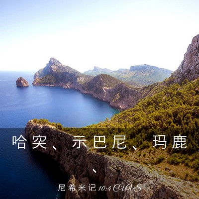 Picture 03 - 尼 希 米 记 10:4 CUVS - 哈 突 、 示 巴 尼 、 玛 鹿 - Bible Verse Picture
