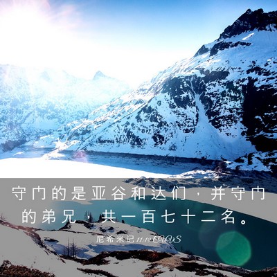 Picture 03 - 尼 希 米 记 11:19 CUVS - 守 门 的 是 亚 谷 和 达 们 ， 并 守 - Bible Verse Picture
