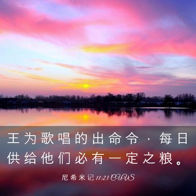 Picture 03 - 尼 希 米 记 11:23 CUVS - 王 为 歌 唱 的 出 命 令 ， 每 日 供 - Bible Verse Picture