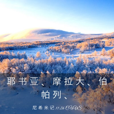 Picture 03 - 尼 希 米 记 11:26 CUVS - 耶 书 亚 、 摩 拉 大 、 伯 帕 列 - Bible Verse Picture