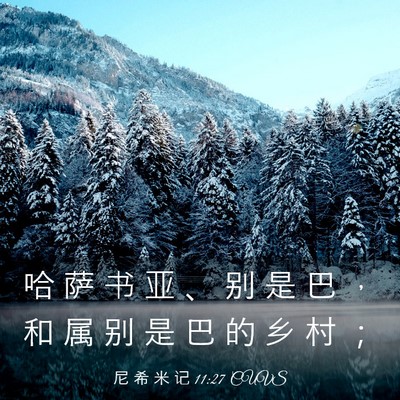 Picture 03 - 尼 希 米 记 11:27 CUVS - 哈 萨 书 亚 、 别 是 巴 ， 和 属 别 - Bible Verse Picture
