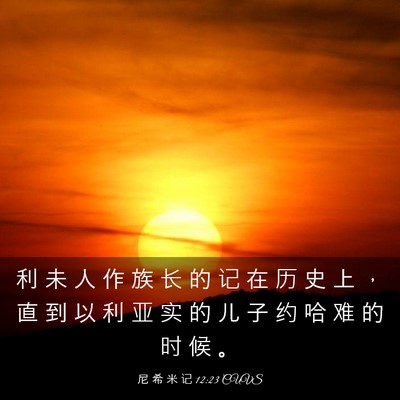 Picture 03 - 尼 希 米 记 12:23 CUVS - 利 未 人 作 族 长 的 记 在 历 史 上 - Bible Verse Picture