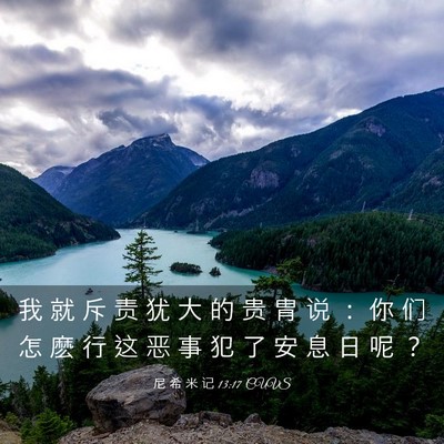 Picture 03 - 尼 希 米 记 13:17 CUVS - 我 就 斥 责 犹 大 的 贵 胄 说 ： 你 - Bible Verse Picture