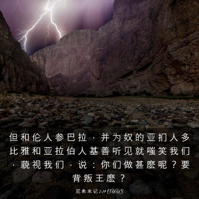 Picture 03 - 尼 希 米 记 2:19 CUVS - 但 和 伦 人 参 巴 拉 ， 并 为 奴 的 - Bible Verse Picture
