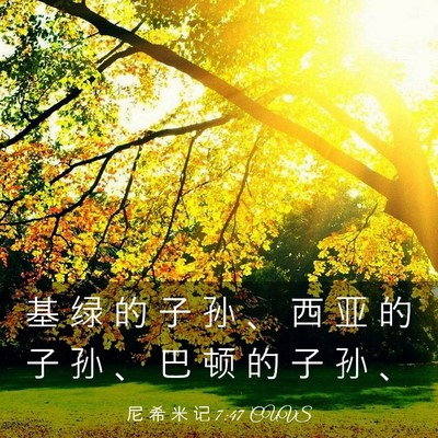 Picture 03 - 尼 希 米 记 7:47 CUVS - 基 绿 的 子 孙 、 西 亚 的 子 孙 、 - Bible Verse Picture