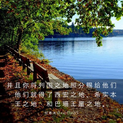 Picture 03 - 尼 希 米 记 9:22 CUVS - 并 且 你 将 列 国 之 地 照 分 赐 给 - Bible Verse Picture