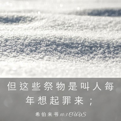 Picture 03 - 希 伯 来 书 10:3 CUVS - 但 这 些 祭 物 是 叫 人 每 年 想 起 - Bible Verse Picture