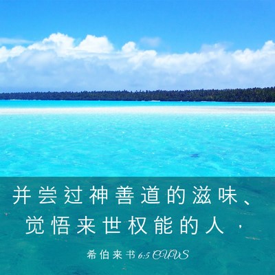 Picture 03 - 希 伯 来 书 6:5 CUVS - 并 尝 过 神 善 道 的 滋 味 、 觉 悟 - Bible Verse Picture
