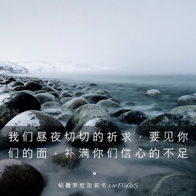 Picture 03 - 帖 撒 罗 尼 迦 前 书 3:10 CUVS - 我 们 昼 夜 切 切 的 祈 求 ， 要 见 - Bible Verse Picture