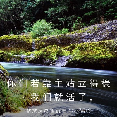 Picture 03 - 帖 撒 罗 尼 迦 前 书 3:8 CUVS - 你 们 若 靠 主 站 立 得 稳 ， 我 们 - Bible Verse Picture