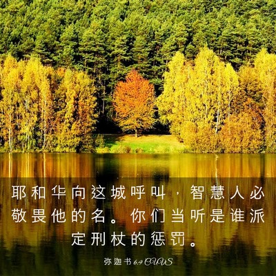 Picture 03 - 弥 迦 书 6:9 CUVS - 耶 和 华 向 这 城 呼 叫 ， 智 慧 人 - Bible Verse Picture