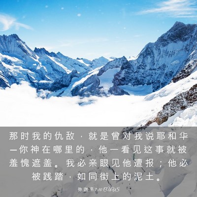 Picture 03 - 弥 迦 书 7:10 CUVS - 那 时 我 的 仇 敌 ， 就 是 曾 对 我 - Bible Verse Picture