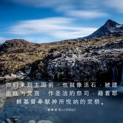 Picture 03 - 彼 得 前 书 2:5 CUVS - 你 们 来 到 主 面 前 ， 也 就 像 活 - Bible Verse Picture