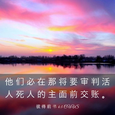 Picture 03 - 彼 得 前 书 4:5 CUVS - 他 们 必 在 那 将 要 审 判 活 人 死 - Bible Verse Picture