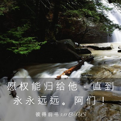 Picture 03 - 彼 得 前 书 5:11 CUVS - 愿 权 能 归 给 他 ， 直 到 永 永 远 - Bible Verse Picture