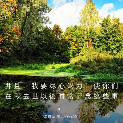 Picture 03 - 彼 得 后 书 1:15 CUVS - 并 且 ， 我 要 尽 心 竭 力 ， 使 你 - Bible Verse Picture