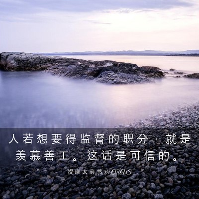 Picture 03 - 提 摩 太 前 书 3:1 CUVS - 人 若 想 要 得 监 督 的 职 分 ， 就 - Bible Verse Picture