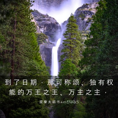 Picture 03 - 提 摩 太 前 书 6:15 CUVS - 到 了 日 期 ， 那 可 称 颂 、 独 有 - Bible Verse Picture