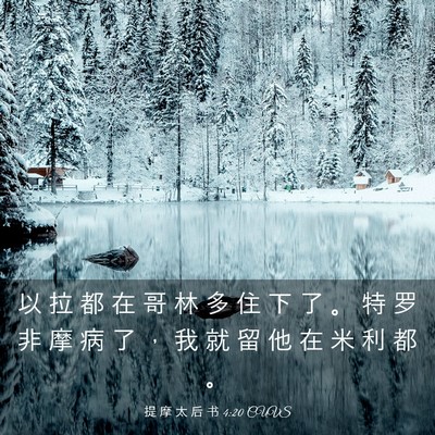 Picture 03 - 提 摩 太 后 书 4:20 CUVS - 以 拉 都 在 哥 林 多 住 下 了 。 特 - Bible Verse Picture