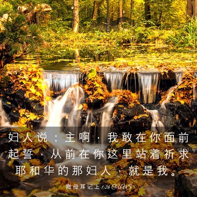 Picture 03 - 撒 母 耳 记 上 1:26 CUVS - 妇 人 说 ： 主 啊 ， 我 敢 在 你 面 - Bible Verse Picture