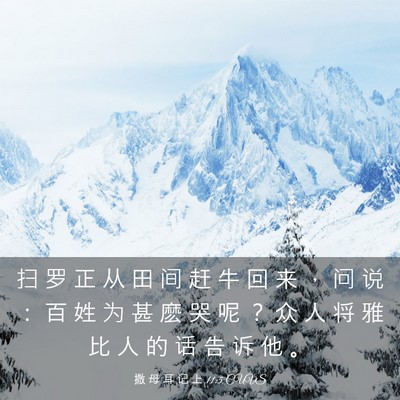 Picture 03 - 撒 母 耳 记 上 11:5 CUVS - 扫 罗 正 从 田 间 赶 牛 回 来 ， 问 - Bible Verse Picture