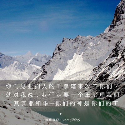 Picture 03 - 撒 母 耳 记 上 12:12 CUVS - 你 们 见 亚 扪 人 的 王 拿 辖 来 攻 - Bible Verse Picture