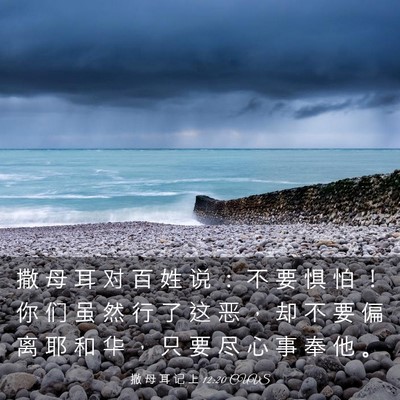 Picture 03 - 撒 母 耳 记 上 12:20 CUVS - 撒 母 耳 对 百 姓 说 ： 不 要 惧 怕 - Bible Verse Picture