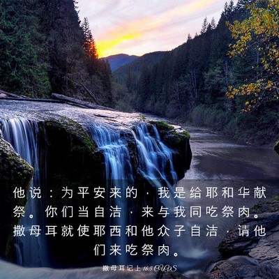 Picture 03 - 撒 母 耳 记 上 16:5 CUVS - 他 说 ： 为 平 安 来 的 ， 我 是 给 - Bible Verse Picture