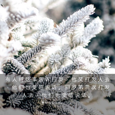 Picture 03 - 撒 母 耳 记 上 19:21 CUVS - 有 人 将 这 事 告 诉 扫 罗 ， 他 又 - Bible Verse Picture