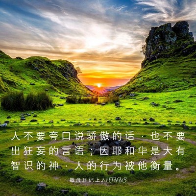 Picture 03 - 撒 母 耳 记 上 2:3 CUVS - 人 不 要 夸 口 说 骄 傲 的 话 ， 也 - Bible Verse Picture