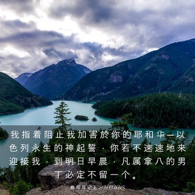 Picture 03 - 撒 母 耳 记 上 25:34 CUVS - 我 指 着 阻 止 我 加 害 於 你 的 耶 - Bible Verse Picture