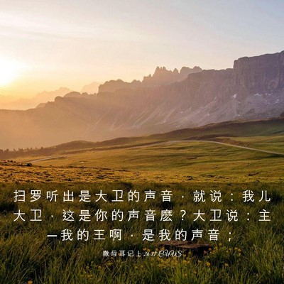 Picture 03 - 撒 母 耳 记 上 26:17 CUVS - 扫 罗 听 出 是 大 卫 的 声 音 ， 就 - Bible Verse Picture