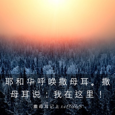 Picture 03 - 撒 母 耳 记 上 3:4 CUVS - 耶 和 华 呼 唤 撒 母 耳 。 撒 母 耳 - Bible Verse Picture