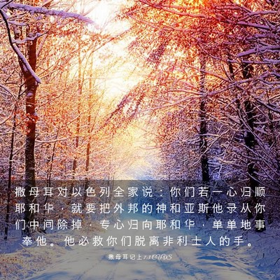 Picture 03 - 撒 母 耳 记 上 7:3 CUVS - 撒 母 耳 对 以 色 列 全 家 说 ： 你 - Bible Verse Picture