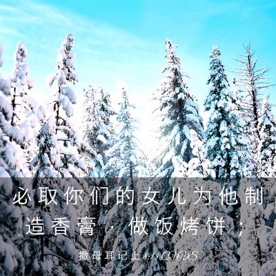 Picture 03 - 撒 母 耳 记 上 8:13 CUVS - 必 取 你 们 的 女 儿 为 他 制 造 香 - Bible Verse Picture