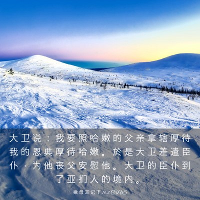 Picture 03 - 撒 母 耳 记 下 10:2 CUVS - 大 卫 说 ： 我 要 照 哈 嫩 的 父 亲 - Bible Verse Picture
