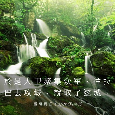 Picture 03 - 撒 母 耳 记 下 12:29 CUVS - 於 是 大 卫 聚 集 众 军 ， 往 拉 巴 - Bible Verse Picture