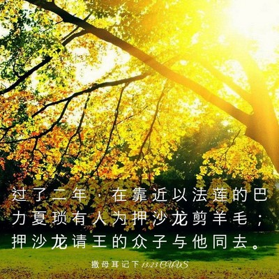 Picture 03 - 撒 母 耳 记 下 13:23 CUVS - 过 了 二 年 ， 在 靠 近 以 法 莲 的 - Bible Verse Picture