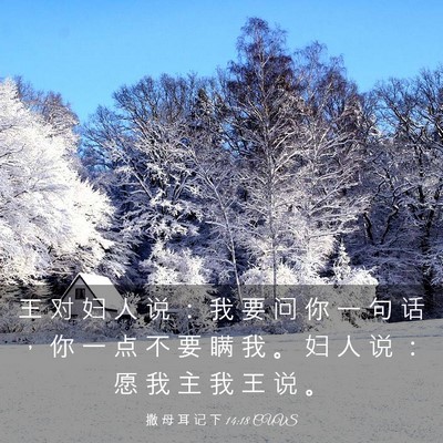 Picture 03 - 撒 母 耳 记 下 14:18 CUVS - 王 对 妇 人 说 ： 我 要 问 你 一 句 - Bible Verse Picture