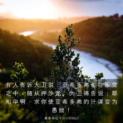 Picture 03 - 撒 母 耳 记 下 15:31 CUVS - 有 人 告 诉 大 卫 说 ： 亚 希 多 弗 - Bible Verse Picture