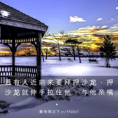 Picture 03 - 撒 母 耳 记 下 15:5 CUVS - 若 有 人 近 前 来 要 拜 押 沙 龙 ， - Bible Verse Picture