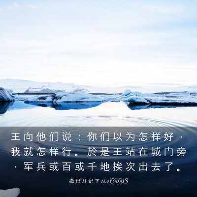 Picture 03 - 撒 母 耳 记 下 18:4 CUVS - 王 向 他 们 说 ： 你 们 以 为 怎 样 - Bible Verse Picture