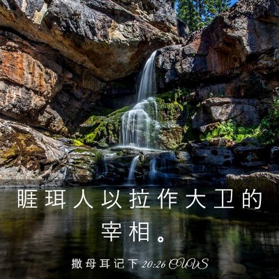 Picture 03 - 撒 母 耳 记 下 20:26 CUVS - 睚 珥 人 以 拉 作 大 卫 的 宰 相 - Bible Verse Picture