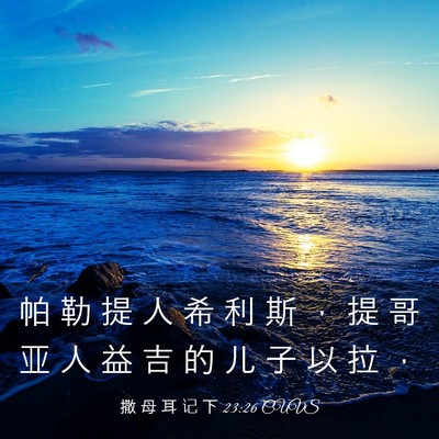 Picture 03 - 撒 母 耳 记 下 23:26 CUVS - 帕 勒 提 人 希 利 斯 ， 提 哥 亚 人 - Bible Verse Picture
