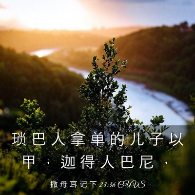 Picture 03 - 撒 母 耳 记 下 23:36 CUVS - 琐 巴 人 拿 单 的 儿 子 以 甲 ， 迦 - Bible Verse Picture
