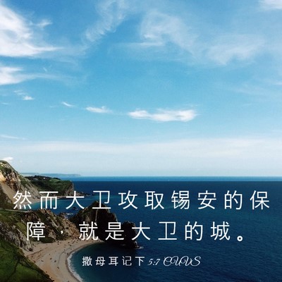 Picture 03 - 撒 母 耳 记 下 5:7 CUVS - 然 而 大 卫 攻 取 锡 安 的 保 障 ， - Bible Verse Picture